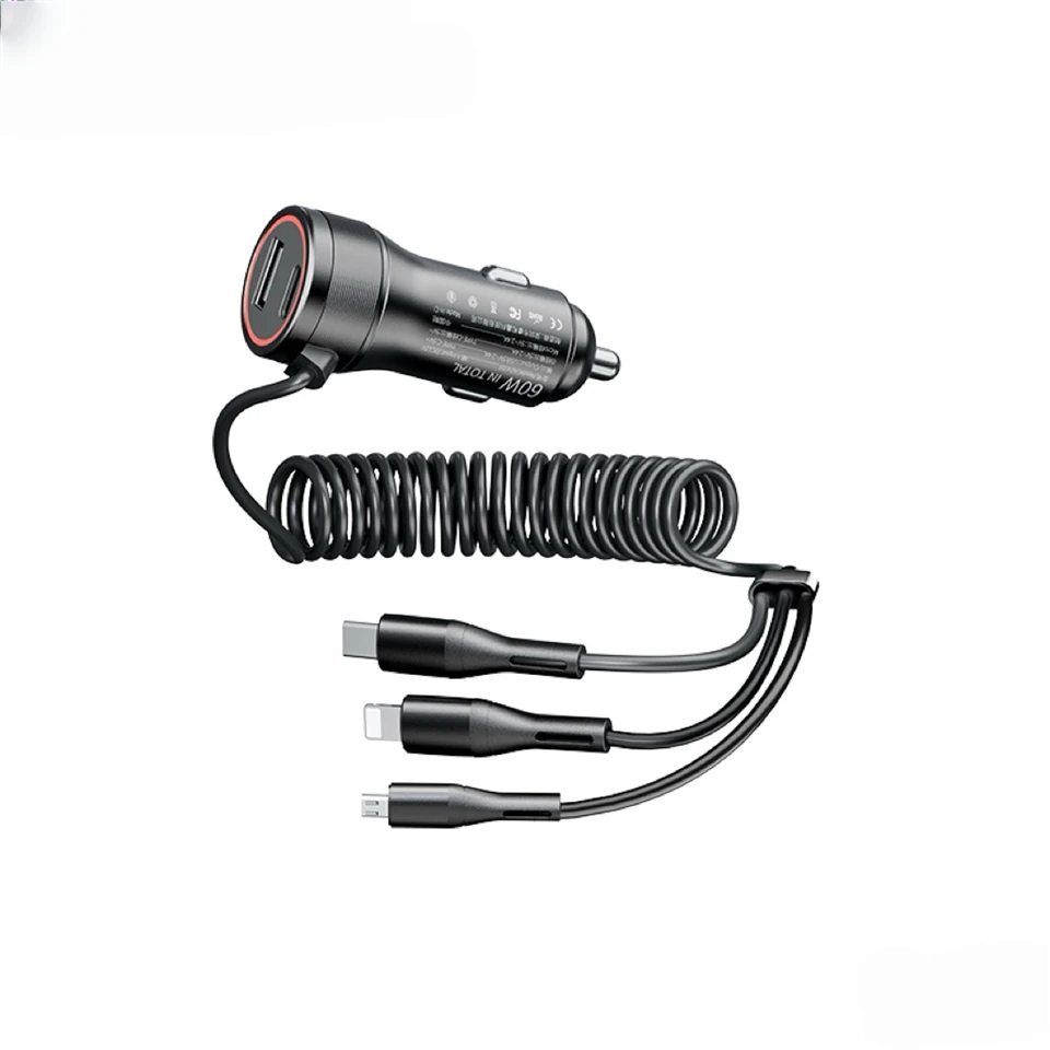 USB A And C Car Charger With Cable high quality